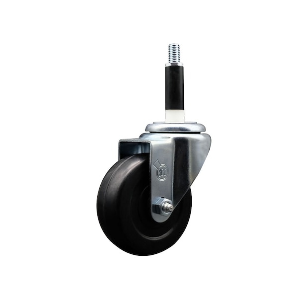 3.5'' SS Hard Rubber Wheel Swivel 7/8'' Expanding Stem Caster